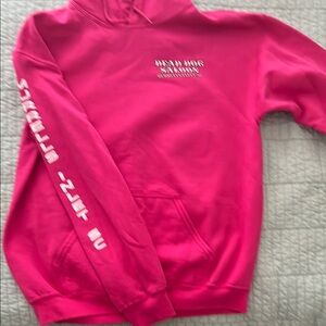 Pink Graphic Hoodie dead dog saloon murrells inlet